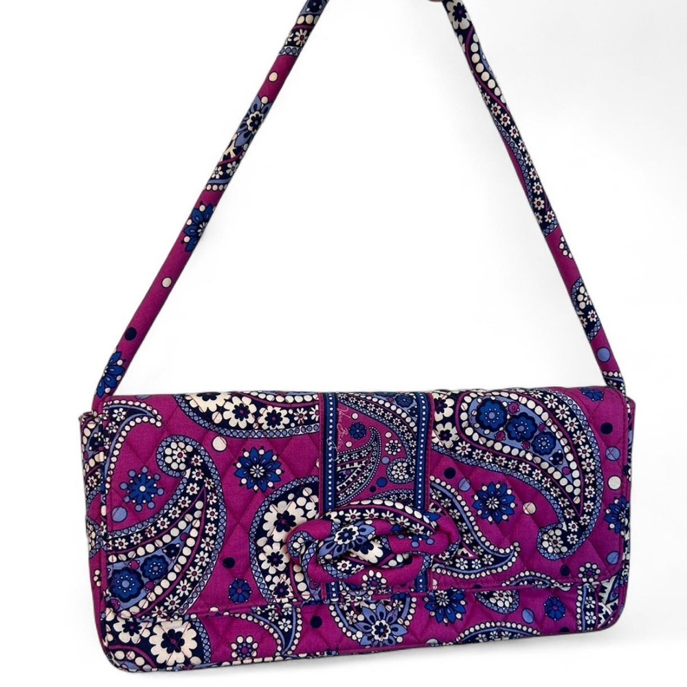 Vera Bradley Purple and Blue Paisley Shoulder Bag